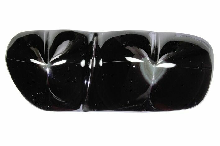 Polished Rainbow Obsidian Double Heart - Mexico #362212